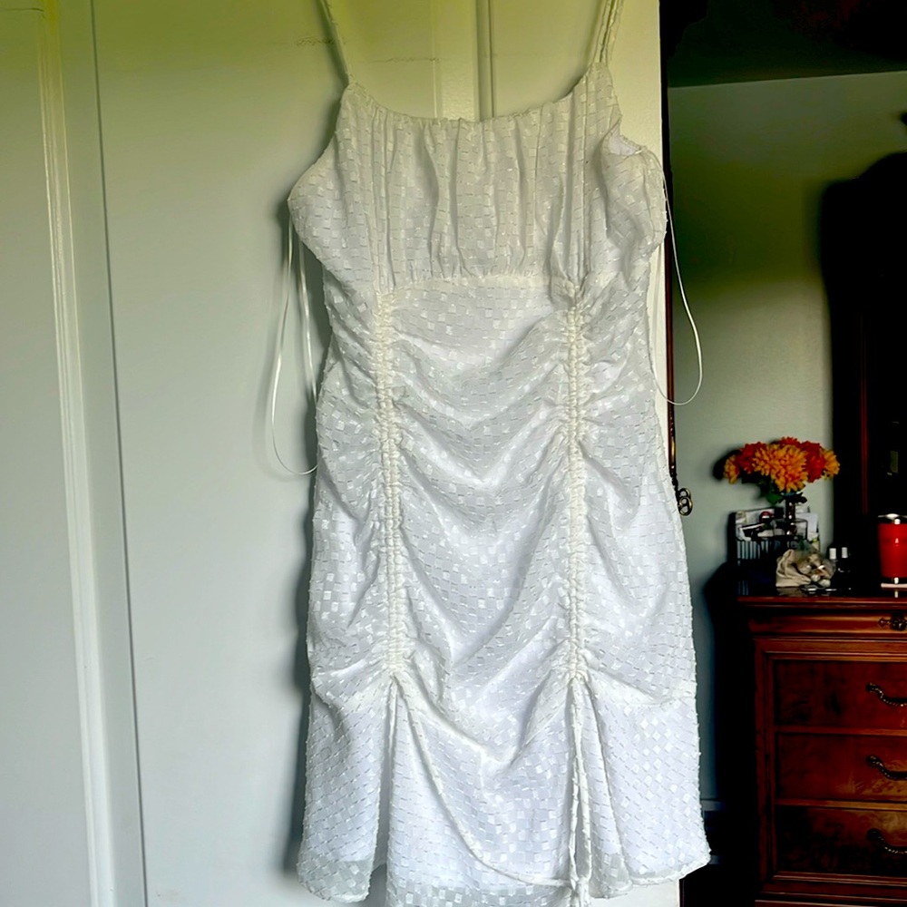 White mini dress